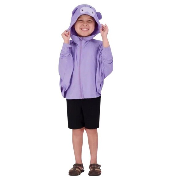 HAZEL + HARPER UPF Swim Coverup Purple Full Zipper 2T-4T Unisex - Picture 3 of 8
